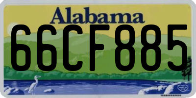 AL license plate 66CF885