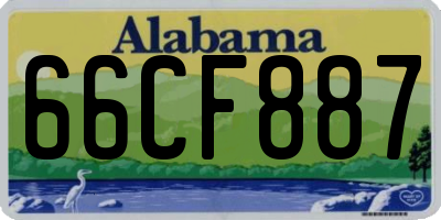 AL license plate 66CF887