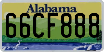 AL license plate 66CF888