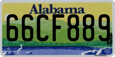 AL license plate 66CF889