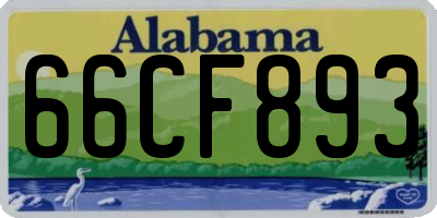 AL license plate 66CF893