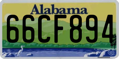 AL license plate 66CF894