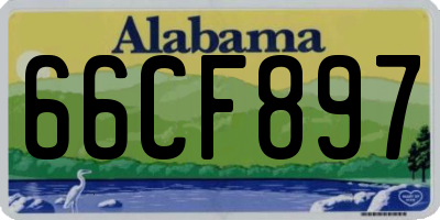 AL license plate 66CF897