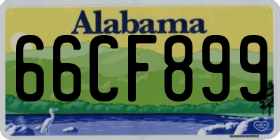 AL license plate 66CF899