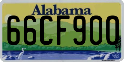 AL license plate 66CF900