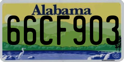 AL license plate 66CF903