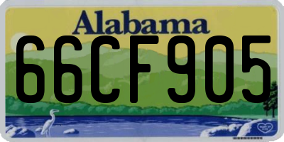 AL license plate 66CF905