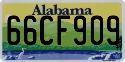 AL license plate 66CF909