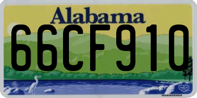 AL license plate 66CF910