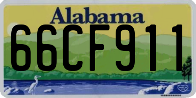 AL license plate 66CF911