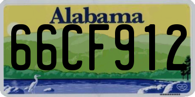 AL license plate 66CF912