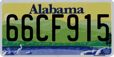 AL license plate 66CF915