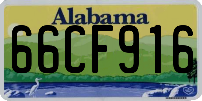 AL license plate 66CF916