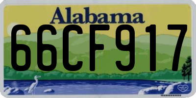 AL license plate 66CF917