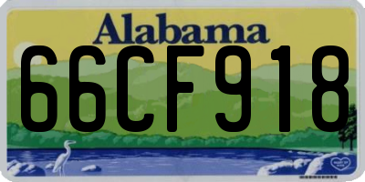 AL license plate 66CF918