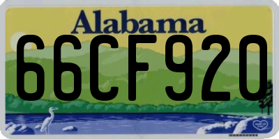 AL license plate 66CF920