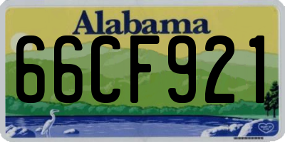 AL license plate 66CF921