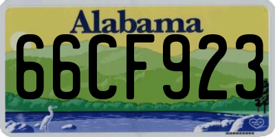 AL license plate 66CF923