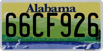 AL license plate 66CF926
