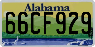 AL license plate 66CF929