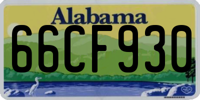 AL license plate 66CF930