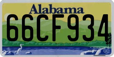 AL license plate 66CF934