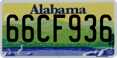AL license plate 66CF936