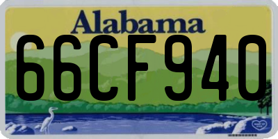 AL license plate 66CF940