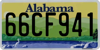 AL license plate 66CF941