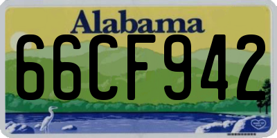 AL license plate 66CF942