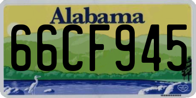 AL license plate 66CF945