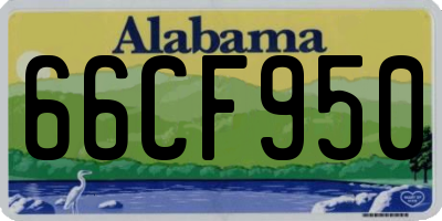 AL license plate 66CF950