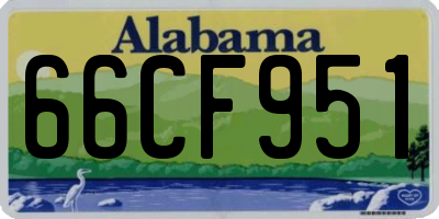 AL license plate 66CF951