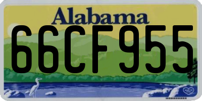 AL license plate 66CF955