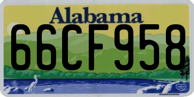 AL license plate 66CF958