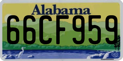 AL license plate 66CF959