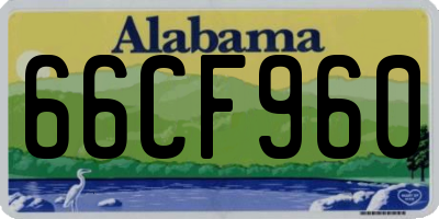 AL license plate 66CF960