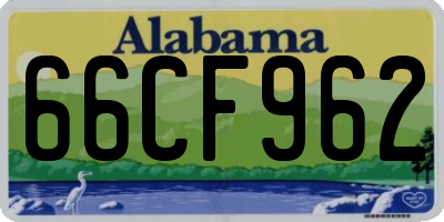 AL license plate 66CF962