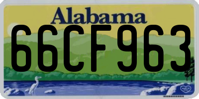 AL license plate 66CF963