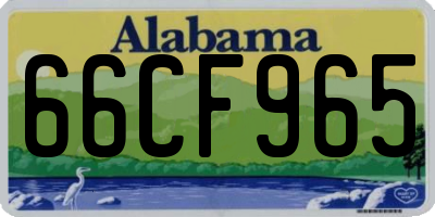 AL license plate 66CF965