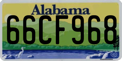 AL license plate 66CF968
