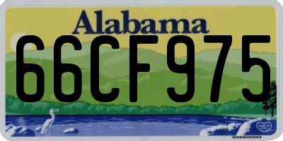 AL license plate 66CF975