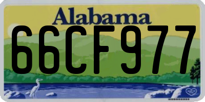 AL license plate 66CF977