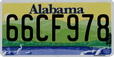 AL license plate 66CF978
