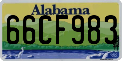 AL license plate 66CF983