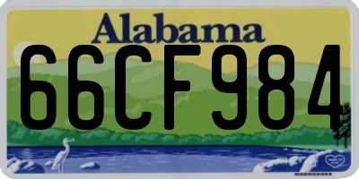 AL license plate 66CF984