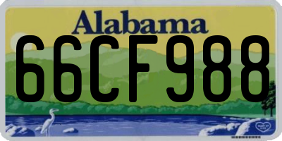 AL license plate 66CF988