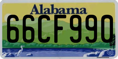 AL license plate 66CF990
