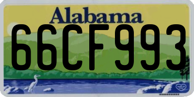 AL license plate 66CF993