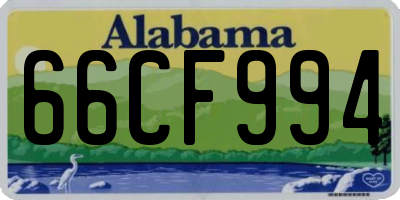 AL license plate 66CF994